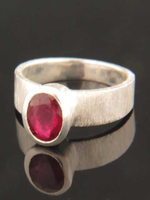 Ruby Ring - Sterling Silver - R104R